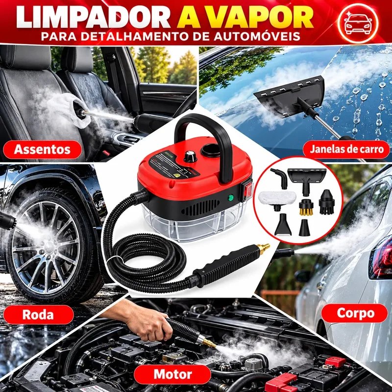 Foto 5 — Limpador a Vapor Portátil 2500W